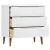 vidaXL Drawer Cabinet MOLDE White 80x40x80 cm Solid Wood Pine