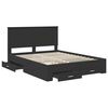 vidaXL Bed Frame Black and Silver 150 x 200 cm Engineered Wood
