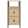 vidaXL Bedside Cabinets 2 pcs Sonoma Oak 30x60x60 cm Engineered Wood