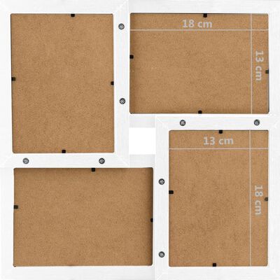 vidaXL Collage Photo Frame for 24x(13x18 cm) Picture White MDF