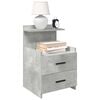 vidaXL Bedside Cabinets 2 pcs with 2 Drawers Concrete Grey 40x36.5x62 cm