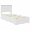 vidaXL Bed Frame White and Silver 75 x 190 cm Engineered Wood
