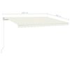 vidaXL Manual Retractable Awning 450x300 cm Cream