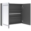 vidaXL LED Bathroom Mirror Cabinet Grey 80x12x68 cm