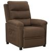 vidaXL Recliner Chair Brown Fabric