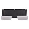 vidaXL Garden Raised Bed 120x24x40 cm Poly Rattan Black