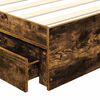 vidaXL Storage Bed with Drawer Smoked Oak 90 x 190 cm Engineered Wood