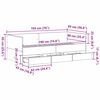 vidaXL Daybed Frame with Drawers Black oak 90 x 190 cm Engineered wood