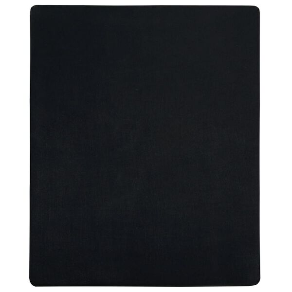 vidaXL Jersey Fitted Sheet Black 160x200 cm Cotton