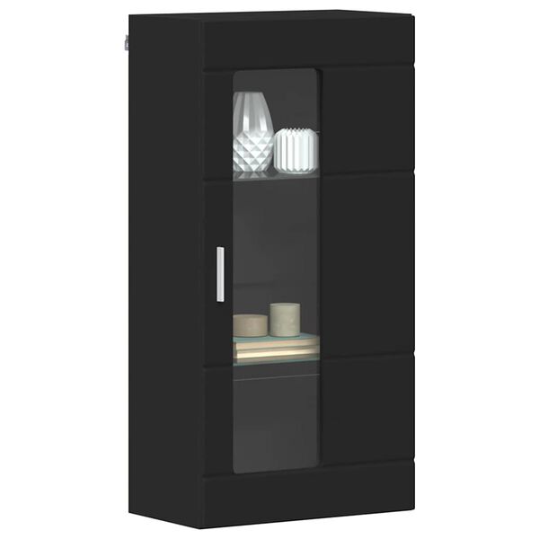 vidaXL Wall-mounted Cabinet Black 55 x 29 x 100 cm Engineered Wood