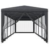 vidaXL Party Tent with 10 Mesh Sidewalls Anthracite 3x12 m HDPE