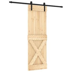 vidaXL Sliding Door 70 x 210 cm Solid Pine Wood (Untreated)