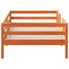 vidaXL Bed Frame Wax Brown 100x200 cm Solid Wood Pine