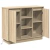 vidaXL LED Sideboard Sonoma Oak 90 x 32 x 75 cm Engineered Wood