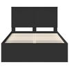 vidaXL Bed Frame with Headboard Black 120 x 200 cm Solid Pine Wood