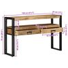 vidaXL Console Table Brown 120 x 33 x 75 cm Solid mango wood