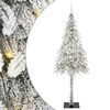 vidaXL Christmas Tree with 300 LEDs White 210 cm PE and Steel