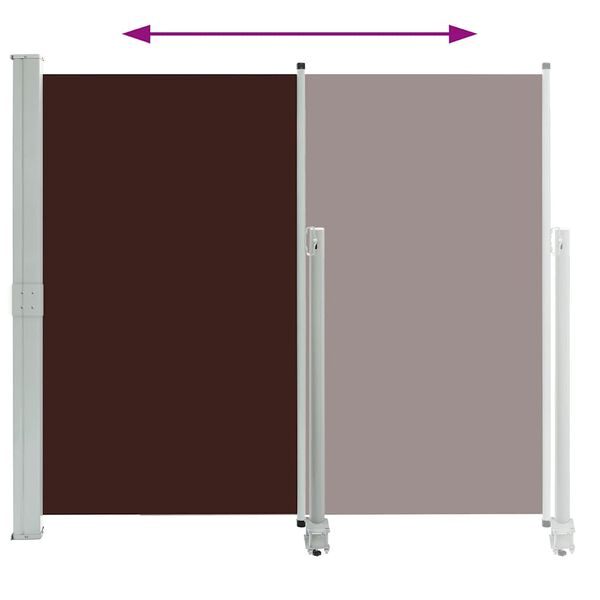 vidaXL Patio Retractable Side Awning 140 x 300 cm Brown