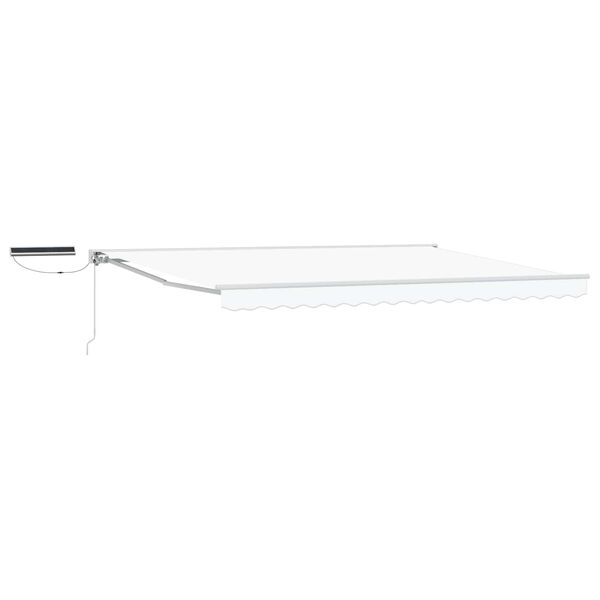 vidaXL Electric Retractable Awning White 4 x 2 m