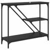 vidaXL Console Table Black Oak 88.5 x 30 x 75 cm Engineered Wood