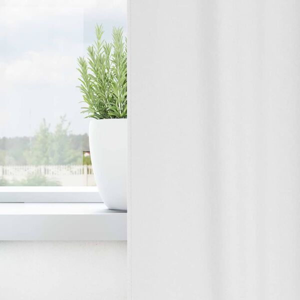 vidaXL Blackout Curtains with Rings 2 pcs Pure White 140 x 140 cm