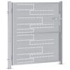 vidaXL Garden Gate with Lock Silver 96 x 100 cm Stainless Steel