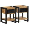 vidaXL Bedside Cabinets 2 pcs Solid Rough Wood Mango