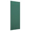 vidaXL Roof Panels 12 pcs Galvanised Steel Green 100x36 cm