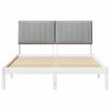 vidaXL Bed Frame Light Grey 140 x 190 cm Solid Pine Wood