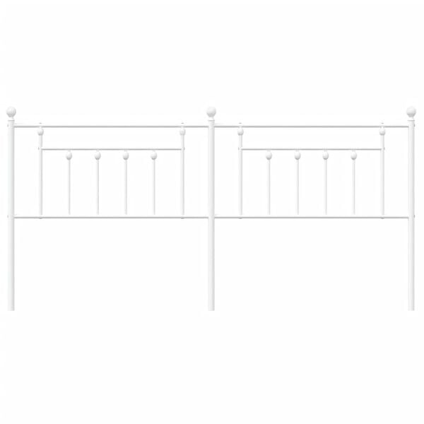 vidaXL Metal Replace Headboard White 200 cm