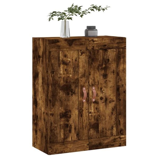 vidaXL Wall Mounted Cabinet Smoked Oak 69.5x34x90 cm Engineered Wood