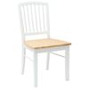 vidaXL Dining Chairs 2 pcs White 50 x 52.5 x 91 cm Solid Rubber Wood