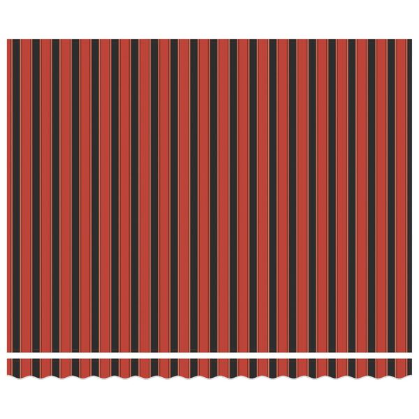 vidaXL Retractable Awning Manual Orange and Black 400 x 300 cm