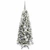 vidaXL Artificial Christmas Tree with 150 LEDs with Stand White 120 cm