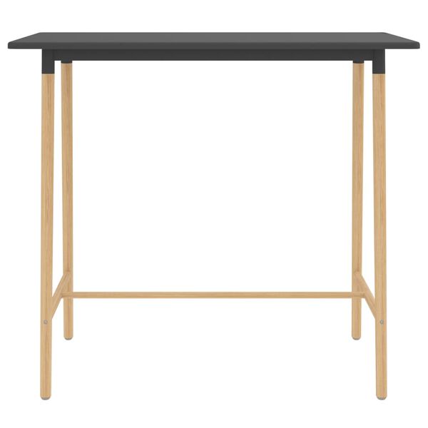 vidaXL Bar Table Grey 120x60x105 cm MDF & Solid Beechwood