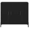 vidaXL Sideboard Black Oak 90 x 34 x 80 cm Engineered Wood