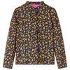 vidaXL Kids' Shirt with Band Collar Navy 104