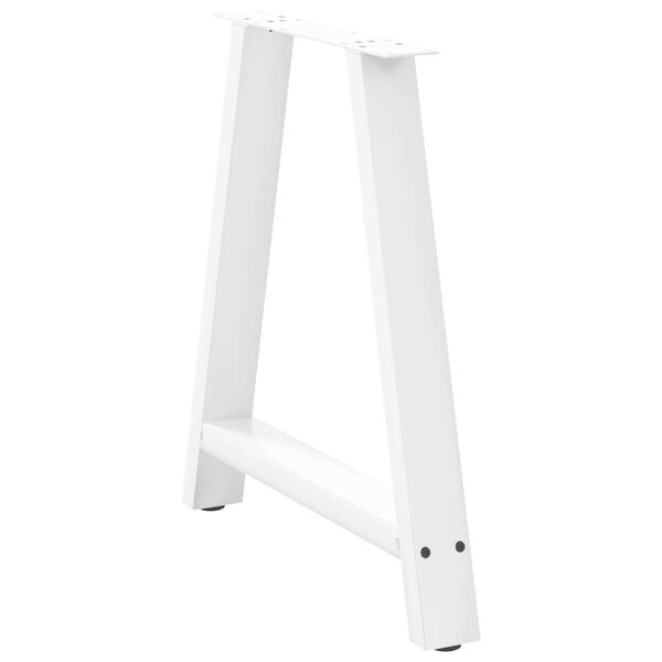 vidaXL Dining Table Legs A-Shaped 2 pcs White&nbsp;80x(72-73) cm Steel