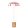 vidaXL Balinese Parasol with Base Pink 95 x 95 x 260 cm
