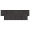 vidaXL Fence Set 9 pcs 1564 x 186 cm WPC and Aluminium Black