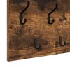 vidaXL Wall-Mounted Coat Rack with Shelf Smoked Oak 80 x 40 x 12 cm