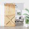 vidaXL Sliding Door with Hardware Set 95x210 cm Solid Wood Pine