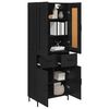 vidaXL Highboard with Drawer 2 pcs Black Oak Engineered Wood