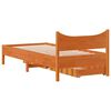 vidaXL Bed Frame with Drawers Wax Brown 100x200 cm Solid Wood Pine