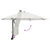 vidaXL Garden Parasol Manual Beige and Black 248 x 248 x 148 cm