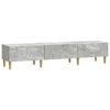 vidaXL TV Cabinet 147 x 34.5 x 30 cm Concrete Grey Engineered Wood