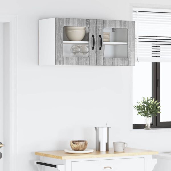 vidaXL Kitchen Cabinet Grey Sonoma 80 x 31 x 40 cm Engineered Wood