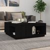 vidaXL Coffee Table Black 100x101x40.5 cm Solid Wood Pine