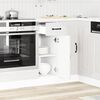 vidaXL Kitchen Base Cabinet Kalmar High Gloss White Engineered Wood