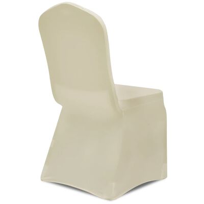 vidaXL Chair Cover Stretch Cream 18 pcs